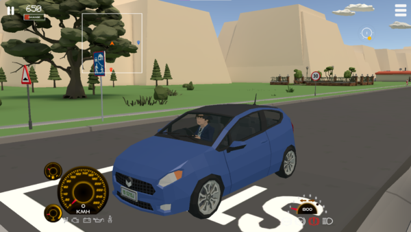 k53 Simulator stop and residential sign