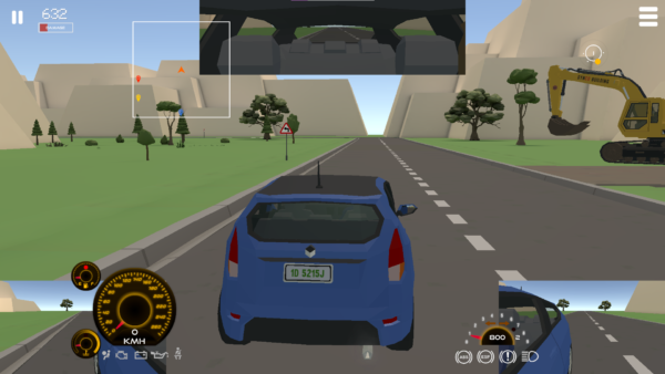 k53 Simulator side and rearview mirrors
